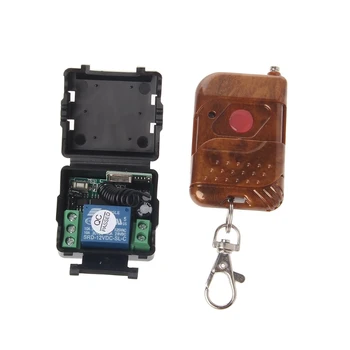 

1 PC DC 12V 10A Relay 1CH Wireless RF Remote Control Switch Transmitter + Receiver 315MHz/433MHz