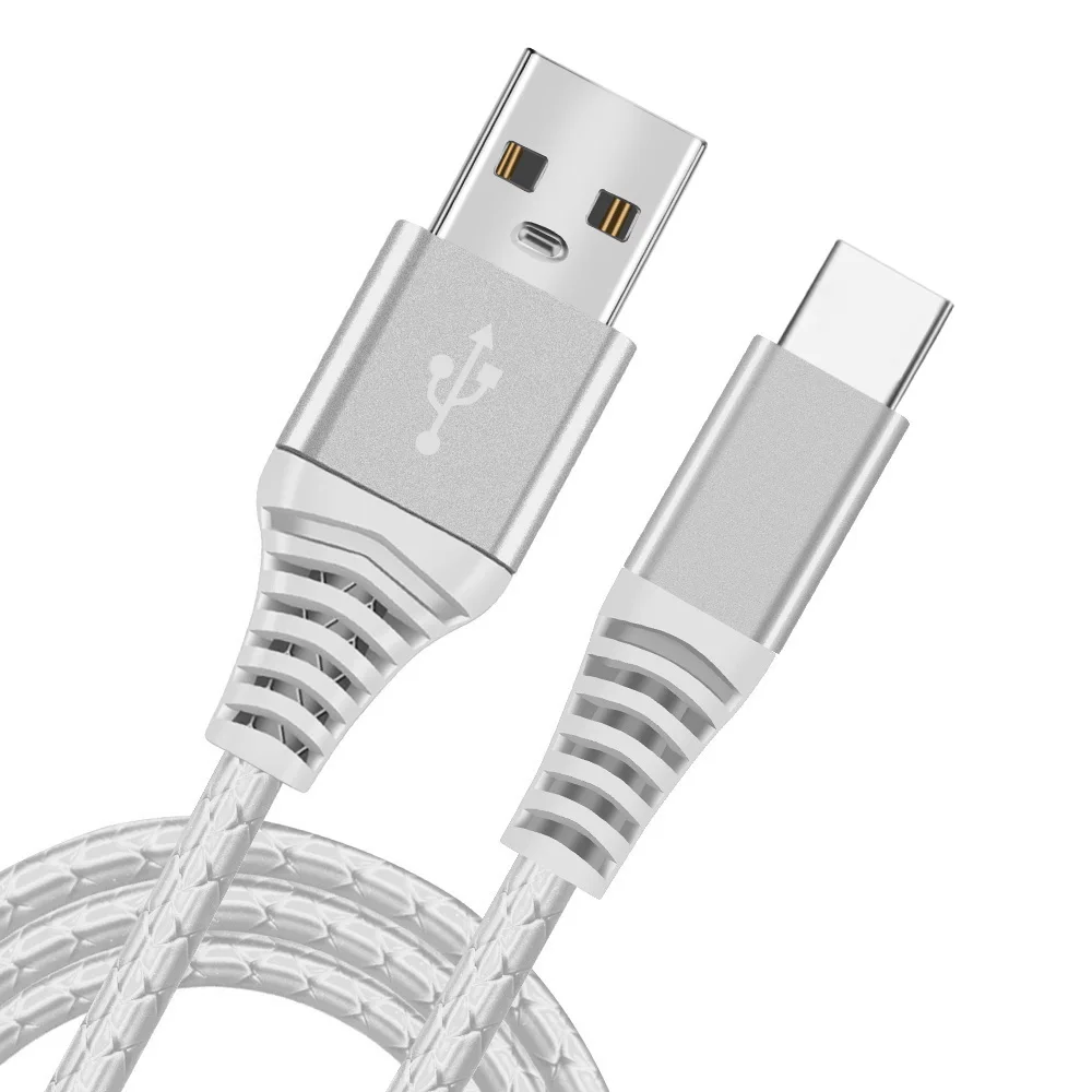 OLAF usb type-C кабель кабели для зарядного устройства USB кабель синхронизации данных type C для samsung S9 S8 Note 9 8 телефон Быстрая зарядка 1 м usb C кабель - Цвет: White