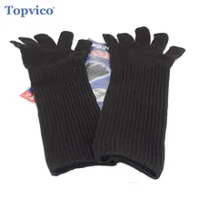 Topvico длинные порезов рабочие перчатки с Стальная проволока защитным не резать мясо металлические защитные перчатки Тактический Мясник Сталь перчатки