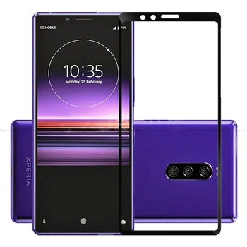 Перейти на Алиэкспресс и купить Полное покрытие закаленное стекло для Sony Xperia L3 XZ4 XA3 Защита экрана для Sony 10 1 L3 I3312 I4312 I4332 I3322 защитное стекло