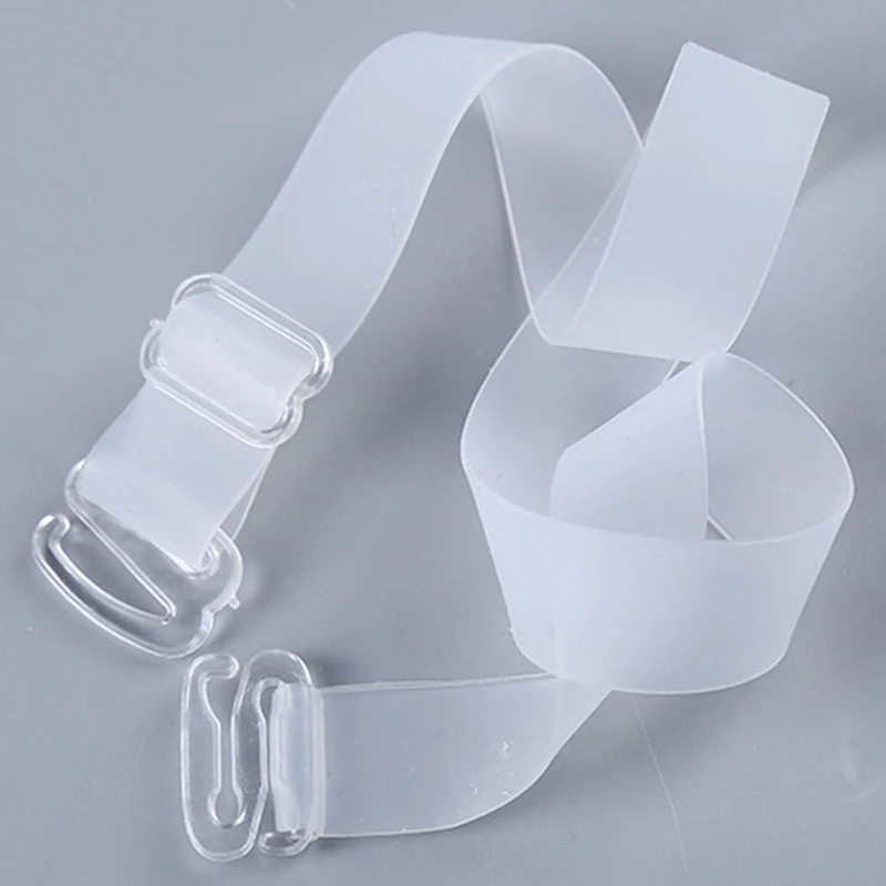 Buy 1.5cm Wide Women Silicone Soft Clear Bra Straps