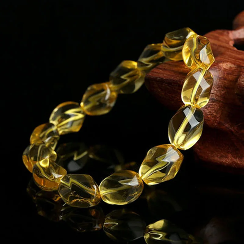 Yu Xin Yuan модный очаровательный браслет с натуральным желтым кристаллом для женщин, подарки, ювелирные изделия