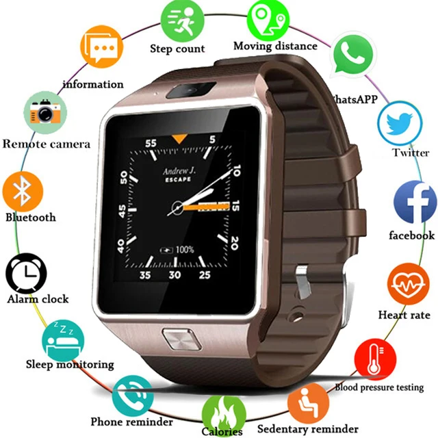 

Original 3G WIFI QW09 Android Smart Watch 512MB/4GB Bluetooth 4.0 Real-Pedometer SIM Card Call Anti-lost Smartwatch PK DZ09 GT08