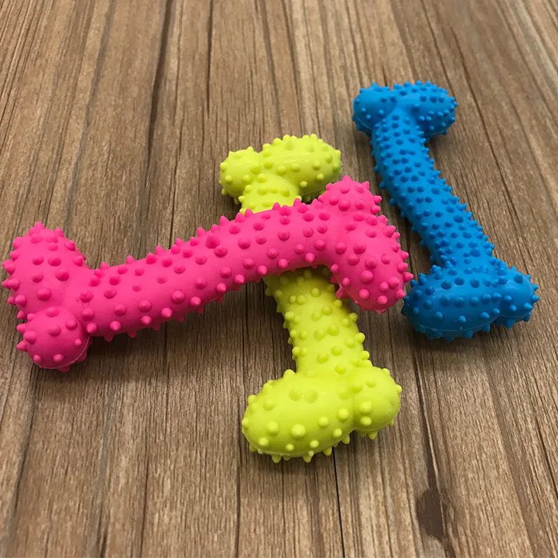 

New Rubber Dog Toy with Thorn Bone Rubber Molar Teeth Pet Toy Dog bite Resistant Molar Training Drop Ship