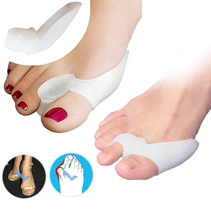 

4Pcs=2Pair Big Bone Toe Separator Bunion Corrector Valgus Correction of the Thumb Foot Pedicure Tools Toes Separator Adjuster