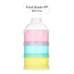 3 Слои маленьких Еда бутылка молока порошок диспенсер CasePortable для малышей Suger поле Pill снэк-контейнер для хранения Box BPA бесплатная