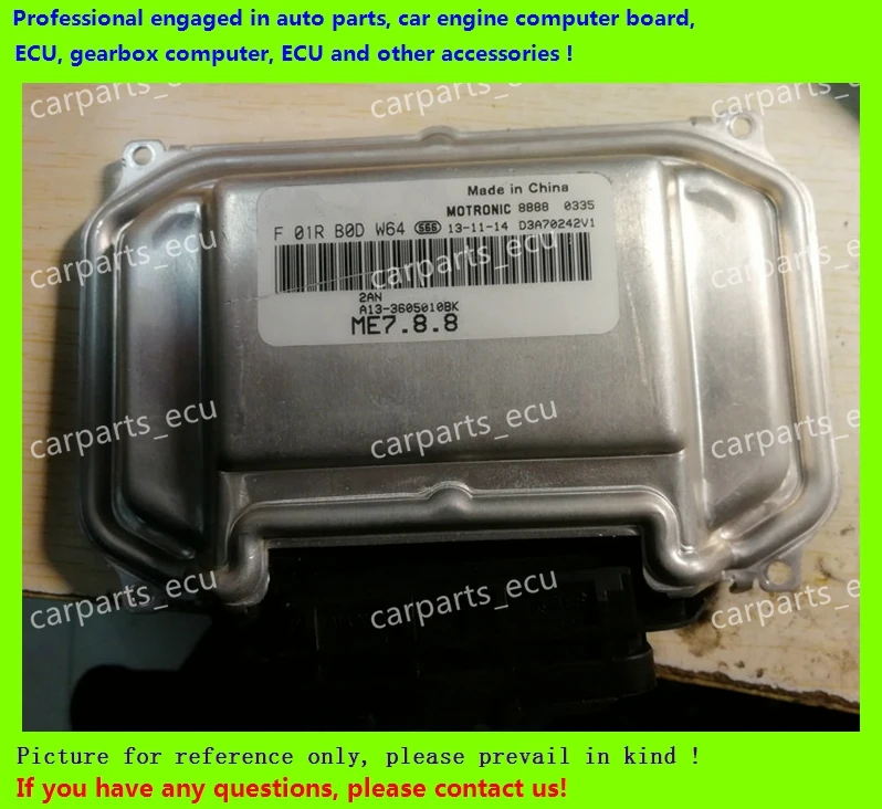 

For Chery car engine computer board/ME7.8.8/ME17 ECU/Electronic Control Unit/Chery/F01R00DW64 A13-3605010BK/F01RB0DW64