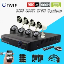 8ch CCTV surveillance system 900tvl IR waterproof outdoor indoor cftv camera HDMI 1080P dvr nvr recorder security kit 8channel