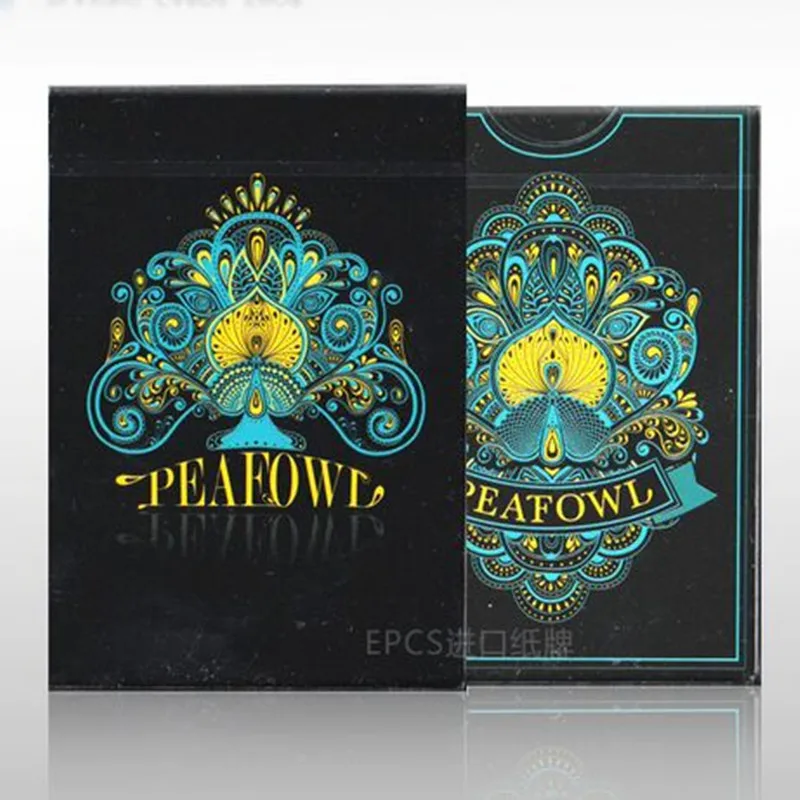 

Black Peacock limit Poker Peafowl Black Magic Playing Cards Magia Props Peafowl Deck 1PCS