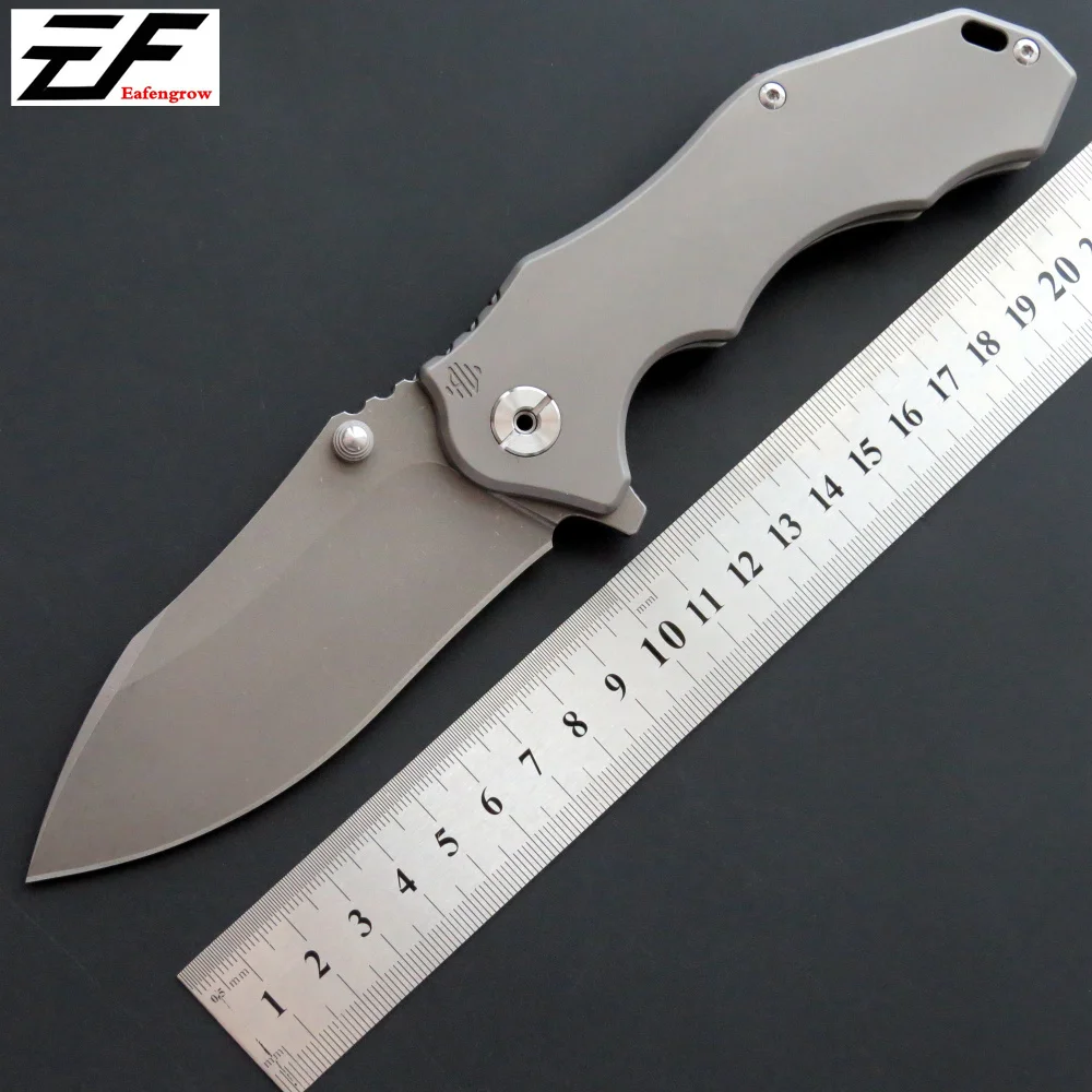 

ZZSQ EF905 Folding knife D2 steel blade TC4 handle survivcal tactical Pocket knife outdoor camping hunting EDC tool knife