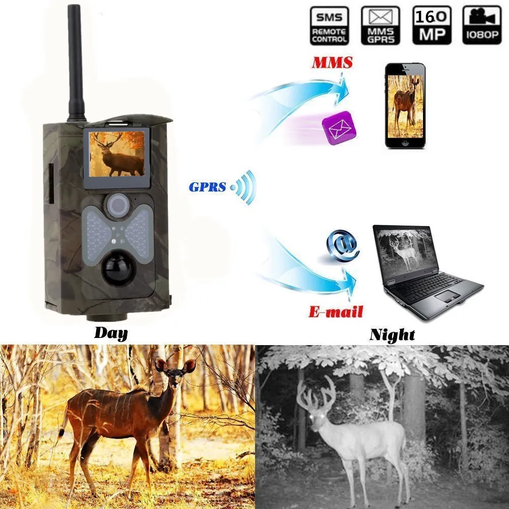 16MP Hunting Game and Trail Hunting Camera with 120 degree Wide Angle sensing 48 black ir LEDs HC550M Wild camera