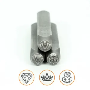 Алмаз/корона дизайн металлические ювелирные изделия марки, DIY браслет/ювелирные знаки стальная печать, 6 мм - изображение