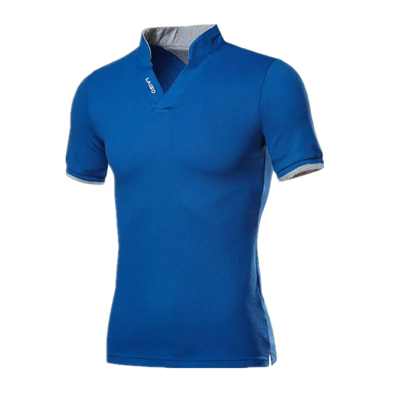 

2019 Summer New Arrival Stand Collar Polo Shirt Men Short Sleeve Casual Slim Fit Mens Polo Homme Cotton Mens Polos Drop Shipping