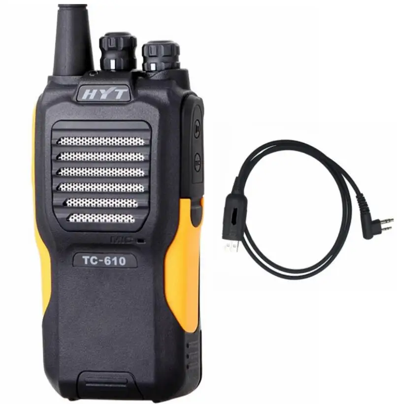 Ручное радио 16 каналов 5 Вт портативное радио HYT TC-610 136-174 МГц водонепроницаемый hunction ham CB радио Hytera TC 610 - Цвет: VHF Add cable