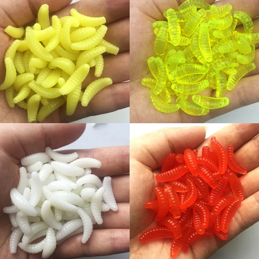 

50pcs/lot Soft Lure Fishing Simulation Earthworm 4 Color Worms Artificial Fishing Lure Tackle Lifelike Fishy Smell Lures 2019