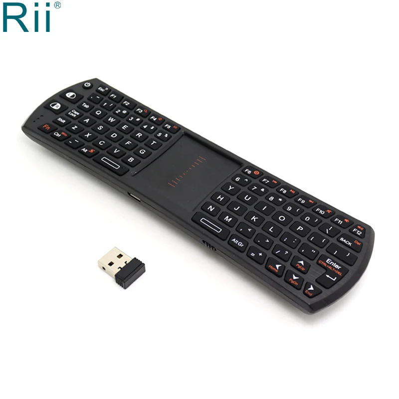 Rii i24T Mini 2,4G Беспроводная клавиатура Air mouse с тачпадом для Android tv Box/Mini PC/Laptop/Raspberry Pi3
