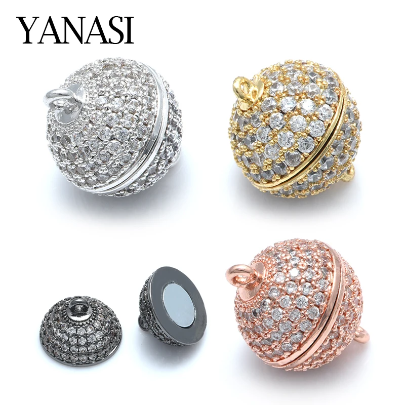 

8mm/10mm/12mm/14mm Magnetic Clasps for Pearl Necklace Bracelet Buckle Hook Clasps Ball Accessories for Jewelry Findings Making