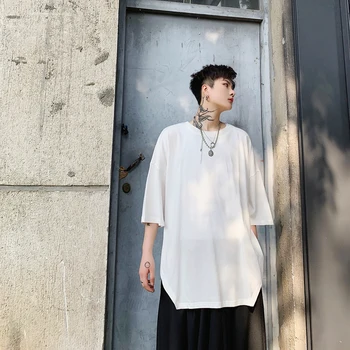

Men Black White Tshirt Summer Short Sleeve Loose Casual T Shirt Male Women Streetwear Hip Hop Tees Shirts