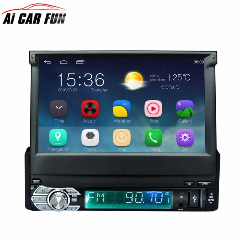 

Car Android 6.0 Radio Stereo 7" Capacitive Touch Screen 1Din 1024*600 Universal For GPS Navigation BT Radio Stereo Audio Player