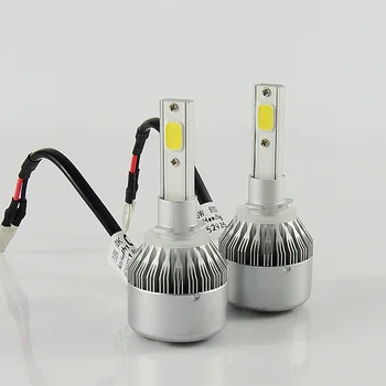 

2pcs High Power Headlight Bulbs C6 H27 880 881 COB Chip Car Led Headlight H27 880 7600LM 6000k Auto Head Lamp For Car Truck