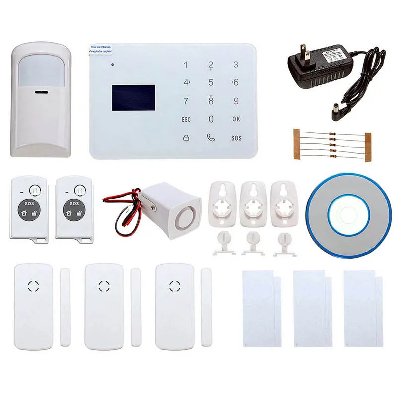 

NEW DC12V GSM Wireless Remote Control IR Smoke Sensor Home House Security Alarm System Doorbell Function