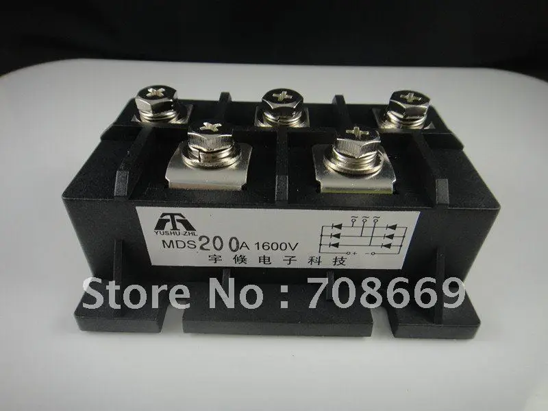 1 шт. трехфазный диодный мост MDS200A выпрямитель 200A Amp 1600V выпрямитель|rectifier bridge|rectifier