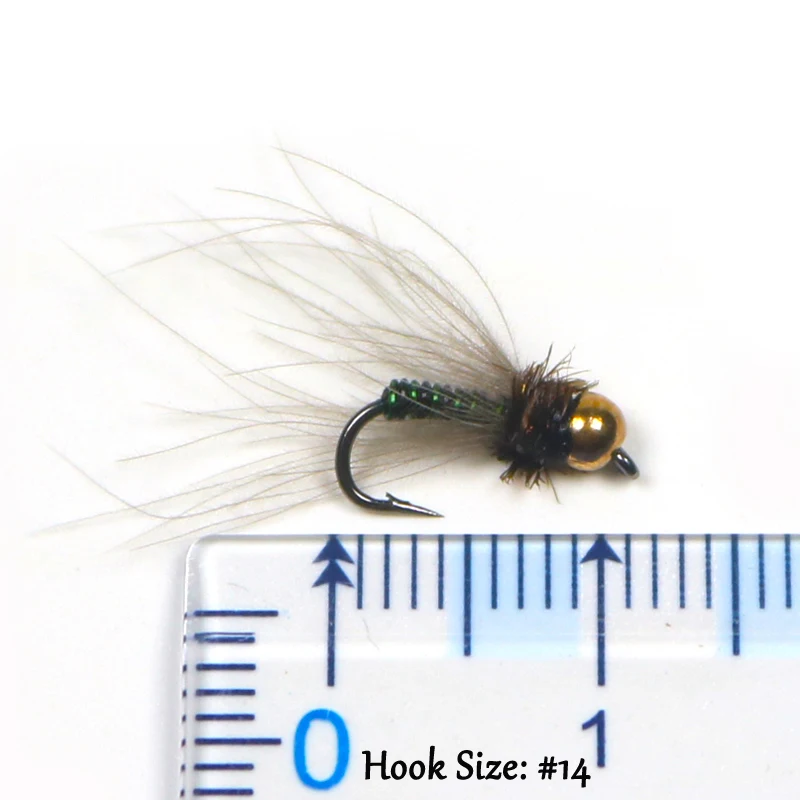 ICERIO 6 шт. латунная головка бусины Caddis Nymphs связывающий крючок для форели