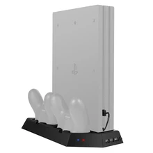 PS4 аксессуары игровая консоль вертикальная подставка системы охлаждения Fan Controller Зарядное устройство Стенд с USB Порты и разъёмы расширен для Игровые приставки 4 Pro