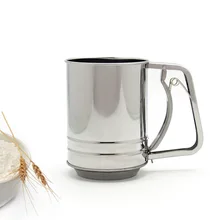 Для Выпечки муки ручной тонкой сетки фильтр экран двойная чашка Тип 304 нержавеющая сталь 550 мл