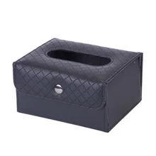 Складной бумажный чехол из искусственной кожи для автомобиля, прямоугольный бумажный держатель для салфеток для автомобиля, дома, офиса