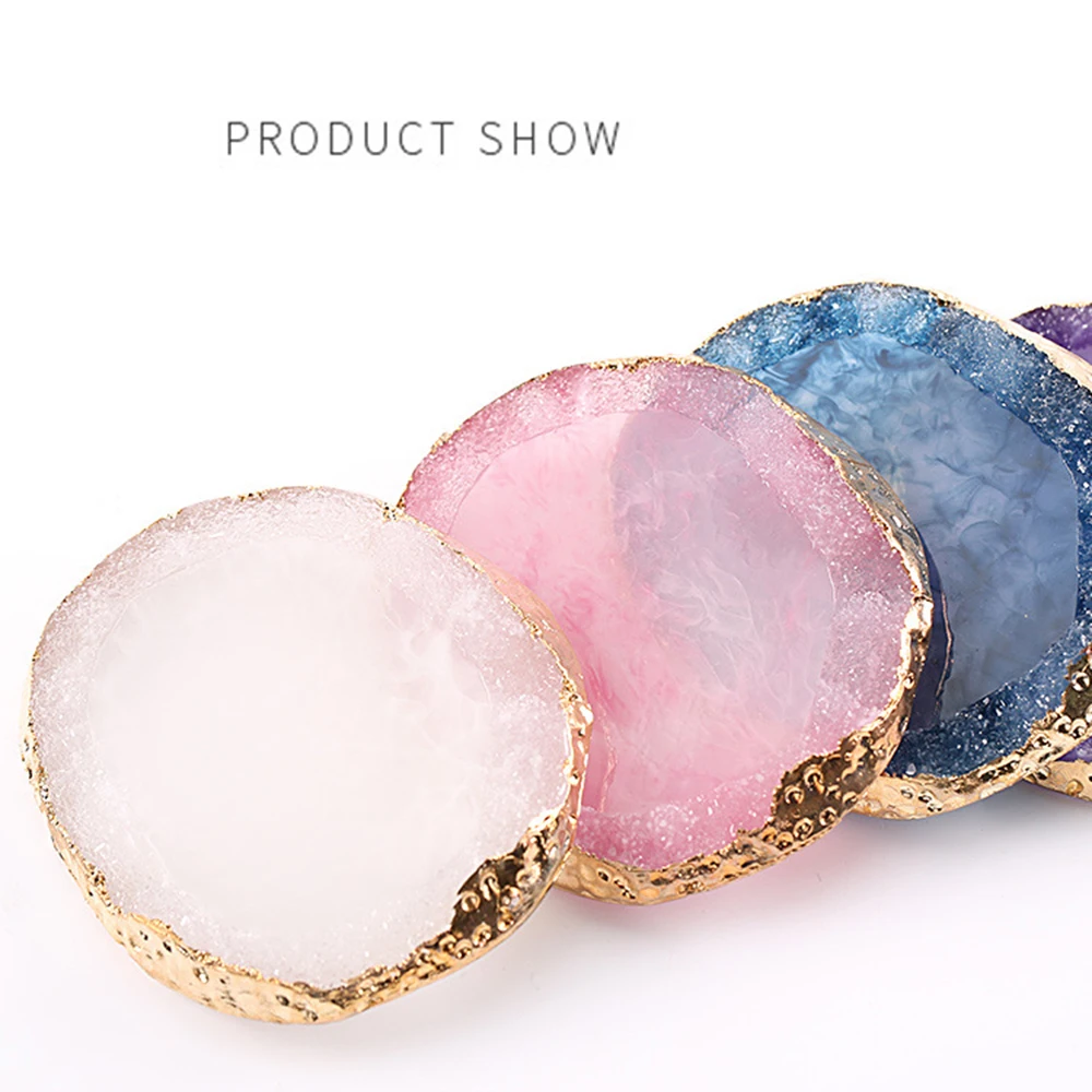 

1PCS Colorful DIY Practice Board Natural Resin Varnish Nail Art Tool Display False Nail Color Mixing Art Gel Palette