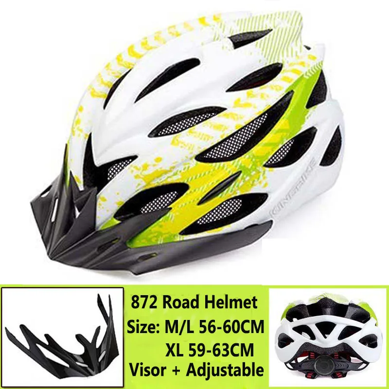 KINGBIKE велосипедный шлем Мужской велосипедный шлем MTB дорожный велосипедный шлем casco bicicletas открытый езда столкновения Fietshelm для скутера - Цвет: 675N-GN
