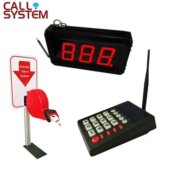 

One set display monitor keyboard ticket dispenser desk column Simple Queue Management System for Hospital Restaurant