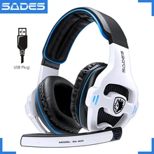 Sades SA-903 Gaming Headset USB 7.1 Surround Sound 3.5mm Wired game Headphones with Mic Volume Control Best casque for PC Gamer Sades SA-903 Gaming Headset USB 7.1 Surround Sound 3.5mm Wired game Headphones with Mic Volume Control Best casque for PC Gamer