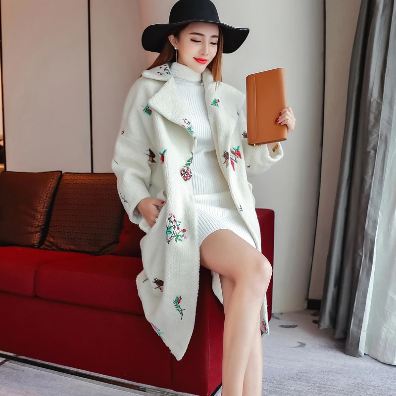 Quintina 2017 New Fashion Long Style Loose Women Coat Casaco Feminino Turn Down Collar Female Overcoat Winter Coat Women Quintina 2017 New Fashion Long Style Loose Women Coat Casaco Feminino Turn Down Collar Female Overcoat Winter Coat Women