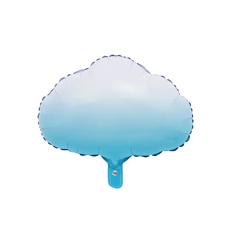 1 шт., радужные воздушные шары из фольги с голубым облаком и смайликом для свадьбы, дня рождения, вечеринки, украшения, Прямая поставка - Цвет: Blue gradient clouds