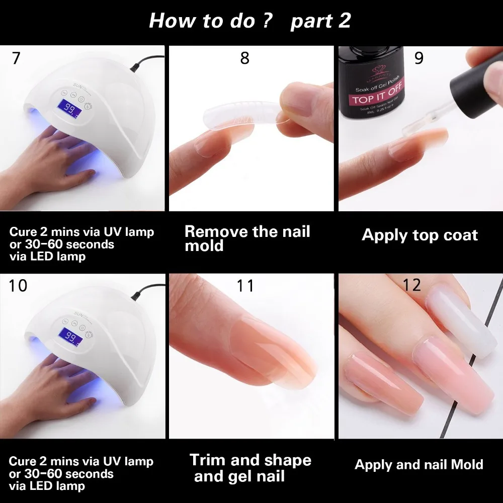 Extensão do Unha Técnico de Unhas Kit de Gel Makartt Poli Construtor Realce Tudo-em-um Cristal Francês Builder Kit 11 Peças Gel 19 Cheap Gel para unhas