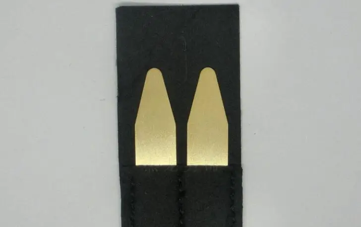 Bright Brass Lettering Collar Stays 2 