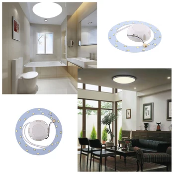

12W 24Leds LED Ring Panel Circle Light Round Ceiling Board AC220V SMD 5730 LED Circular Lamp Board For Dining Room Pure White