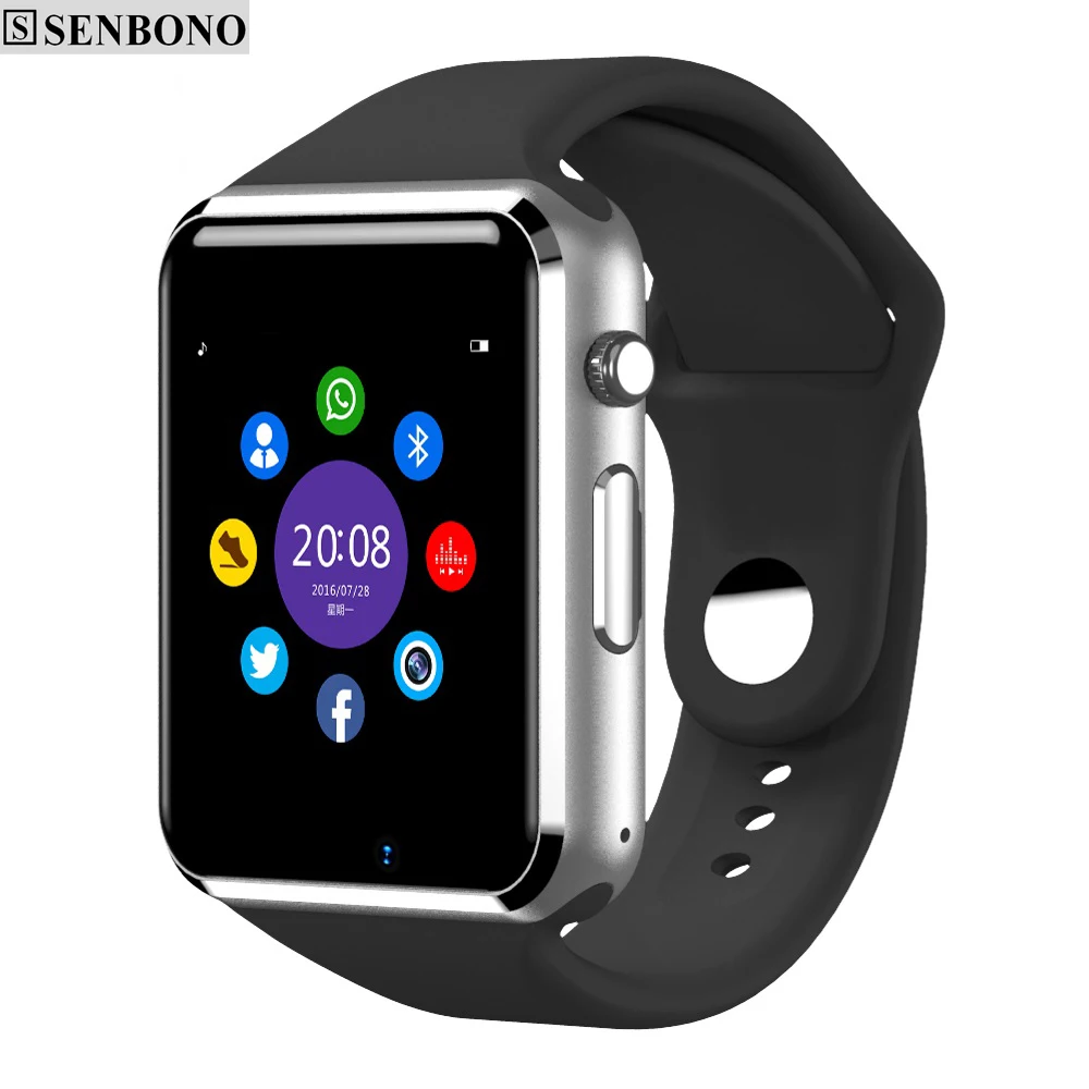 Умные часы SENBONO с Bluetooth, шагомер, монитор сна, оповещение, SMS, напоминание о звонке, часы с сенсорным экраном, умные часы для Andorid