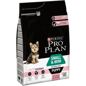

Pro Plan dry food for small / dwarf puppies with sensitive skin, OPTIDERMA complex, salmon and rice, 3 kg