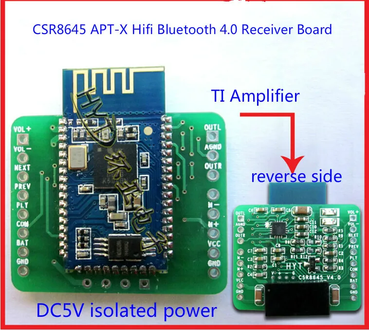 5V CSR8645 APT X Hifi Bluetooth 4.0 Receiver Board Speaker car Amp
