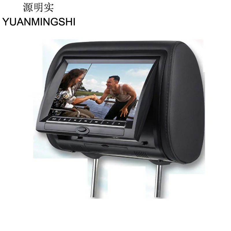 

YUANMINGSHI Black 7 Inch Car Headrest DVD Player With FM Dual Channels IR Transmitter With Remote Control