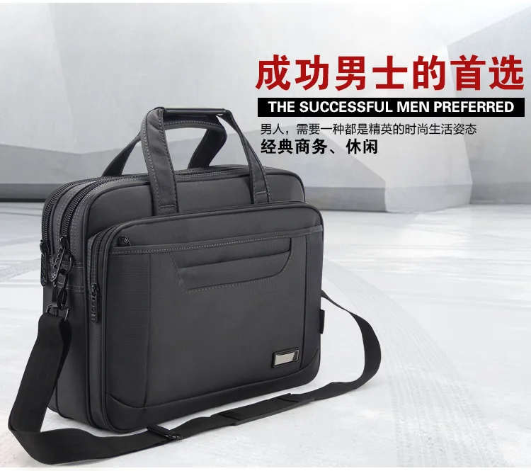 Высокое качество, деловой мужской портфель, известный бренд, большая вместительность, сумки, 16 дюймов, сумки для компьютера, сумка для путешествий, Оксфорд, сумка на плечо