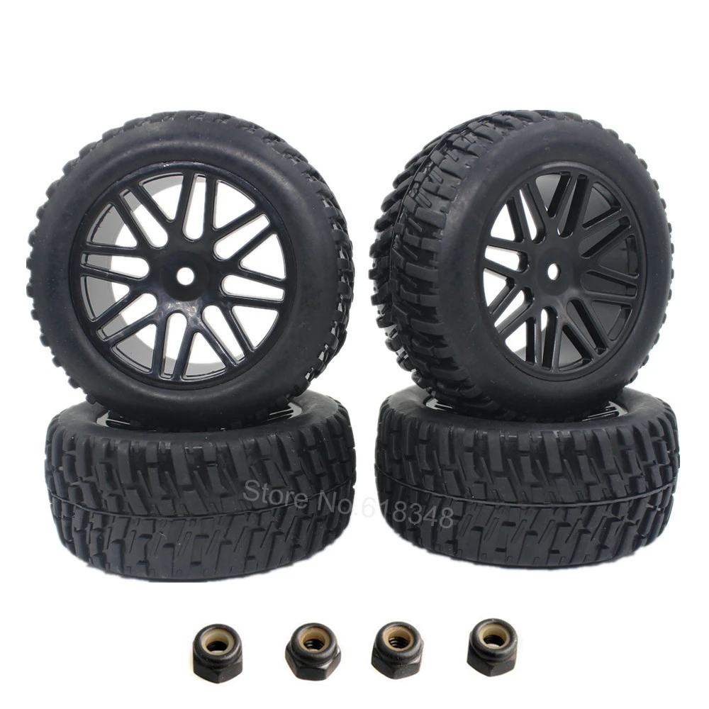 

4Pcs 2.2 inch RC Short Course Truck Tires & Wheel Rims 12mm Hub Hex For 1/10 HSP Rally Racing DESTRIER Redcat Vortex SS