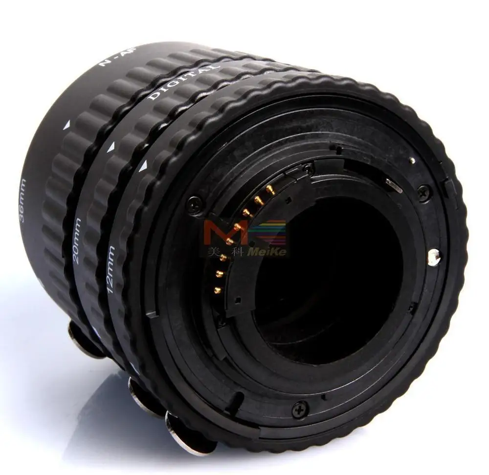 Meike Auto Focus Macro Extension Tube Set 12 20 36mm Adapter Ring For Nikon D3100 D3200 D5000 All DSLR AF AF-S DX Camera Lens