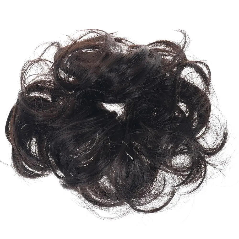 Лидер продаж кудрявые грязные пучки волос кусок волос резинки поддельные естественный вид наращивания шиньон волос аксессуары для укладки волос - Цвет: 2