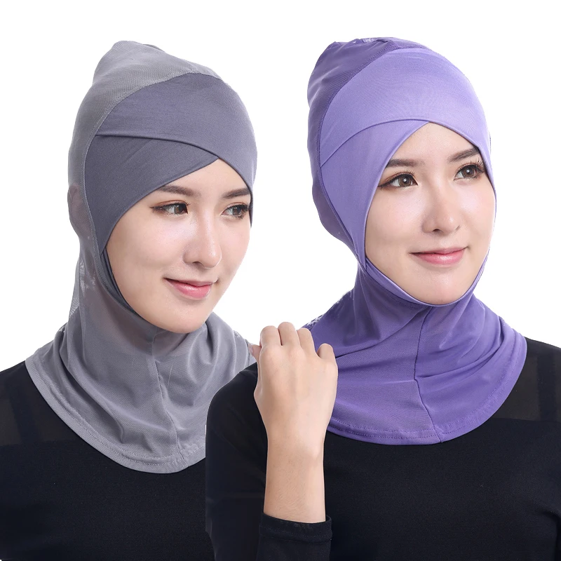 Крест мусульманский хиджаб Джерси-шарф модал эластичная шаль и обертывание женщины тюрбан femme musulman готовы носить головные шарфы