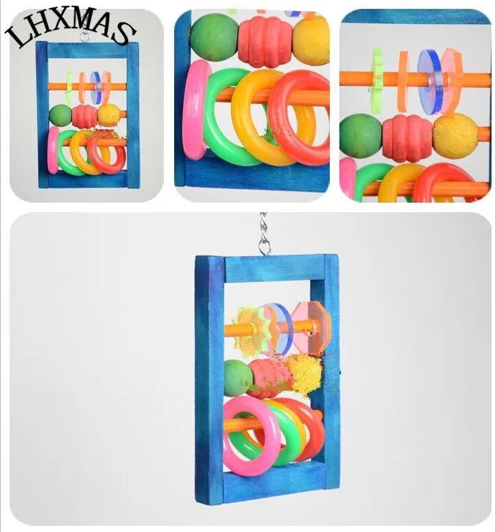 

Multi-function Colorful Parrot Toy Educational Bird Toys Cockatiel Puzzle Toy D414