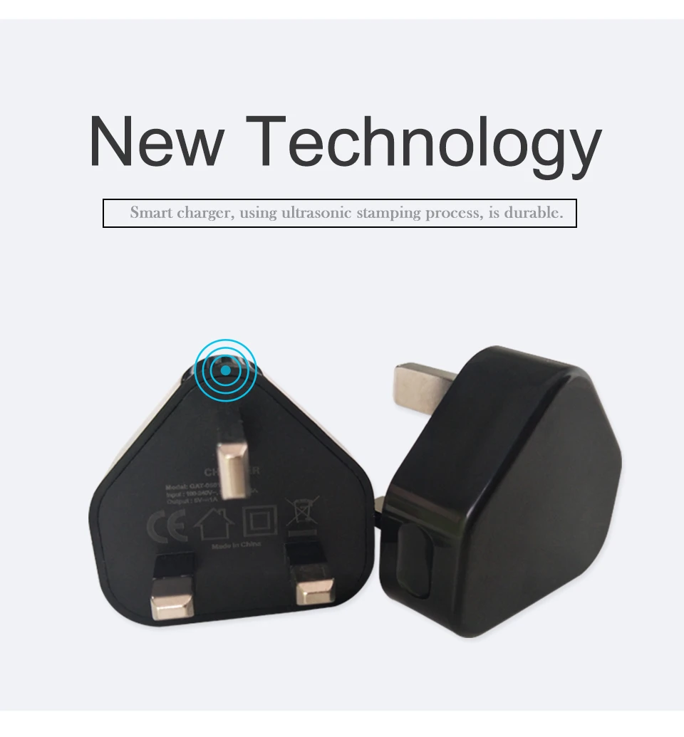 5V1A USB Charging CE Certified Mobile Phone Adapter UK Conversion Plug Travel in United Kingdom Ireland Singapore Maldives (3)